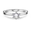 N240626 Contessa ring i 100% resirkulert hvitt gull med labratoriedyrket diamant totalt 2,0 ct