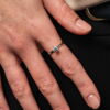 N240626-2 Contessa ring i 100% resirkulert hvitt gull med labratoriedyrket diamant totalt 2,0 ct