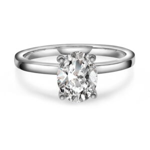 N240631 Gems Empress enstensring i 100% resirkulert hvitt gull med labratoriedyrket diamant på 2,0 ct