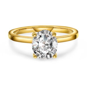 N240640 Gems Empress enstensring i 100% resirkulert gultt gull med labratoriedyrket diamant på 3,0 ct