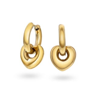29212 Frida Leonore Heartline hoops i forgylt stål