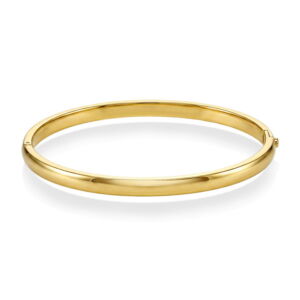29228 Enkel oval armring i gullfarget stål fra Frida Leonore,