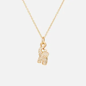 Elefant anheng pavé small Ole Lynggaard Copenhagen 18 k gult gull med 154 diamanter 0,56 ct
