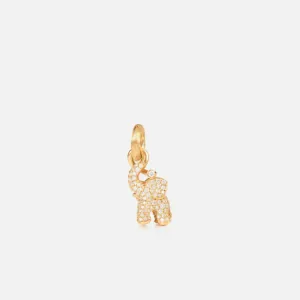 Elefant charms pavé small Ole Lynggaard Copenhagen 18 k gult gull med 154 diamanter 0,56 ct