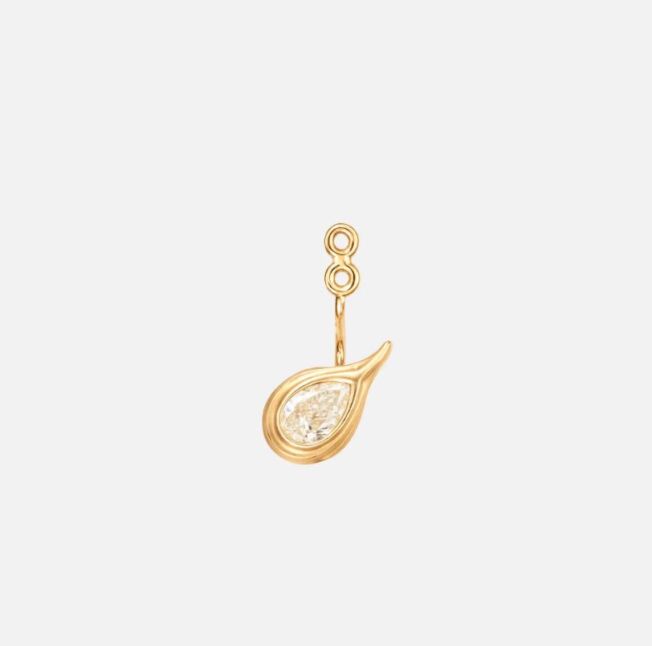 OLE LYNGGAARD COPENHAGEN Under the sea Ocean Drop Solitaire stud earring pendant 0.30 ct