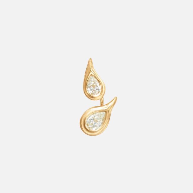 OLE LYNGGAARD COPENHAGEN Under the sea Ocean Drop Solitaire stud earring pendant 0.30 ct