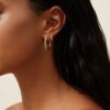 Julie Sandlau Lulia Ear hoops mini i gult gull med diamanter