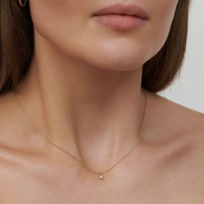 Julie Sandlau Purity necklace i gult gull