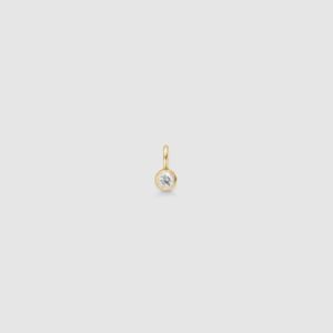 Julie Sandlau Purity pendant i gult gull med diamant