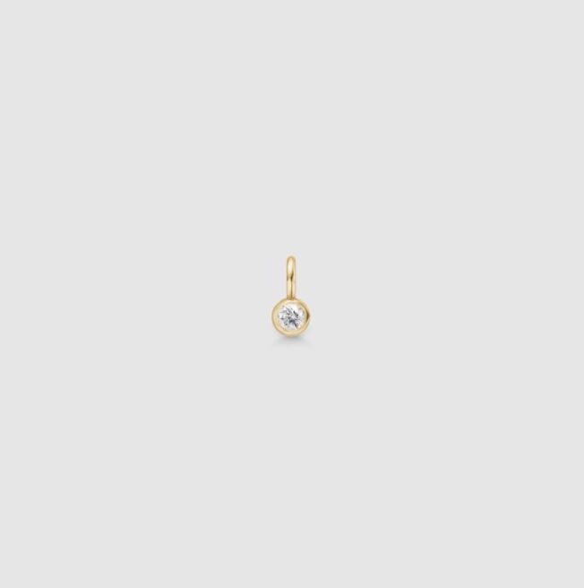 Julie Sandlau Purity pendant i gult gull med diamant