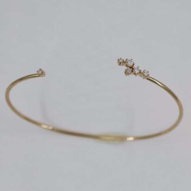 Noën Sparkle armring i gult gull, med diamanter 0,20 ct